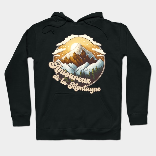 Amoureux de la Montagne #4 (Mountain Lover) Hoodie by aifuntime